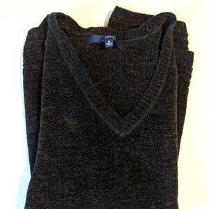 Apt. 9 Women's M Black Knitted Velvet Sweater